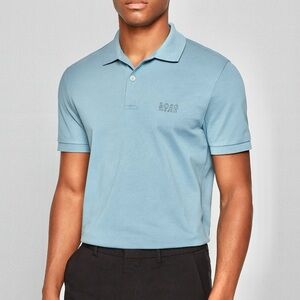 Hugo Boss Blue Polo Shirt Pima Cotton